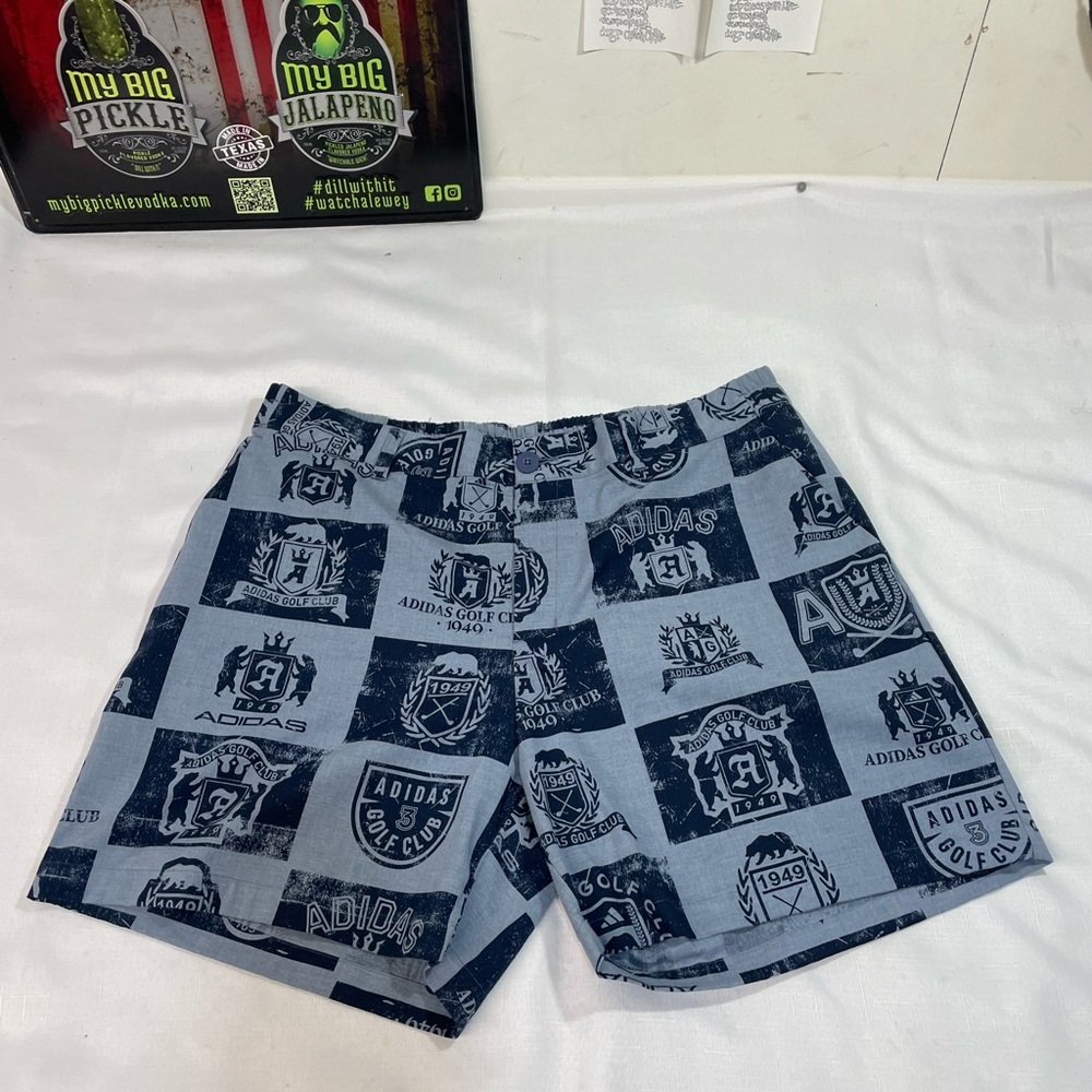 Adidas Patterned Blue Golf Shorts